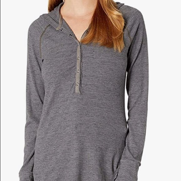 Three Dots NWOT ribbed henley hoodie XS - Picture 1 of 6